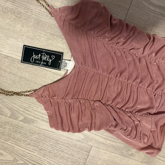 Pink Ruched Bodysuit - Picture 2 of 4